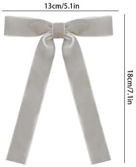 Uplift Treasures Velvet Ribbon Christmas Tree Bow Decorations Set grey