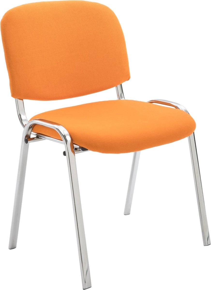 CLP Ken Eetkamerstoel Chroomoptiek - Oranje Stof