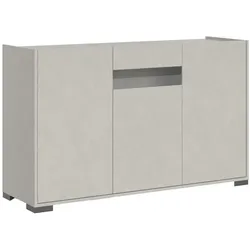 Itamoby Sideboard mit 3 Türen, 130 x 40 x 81 cm, Kaschmir-Reflexion