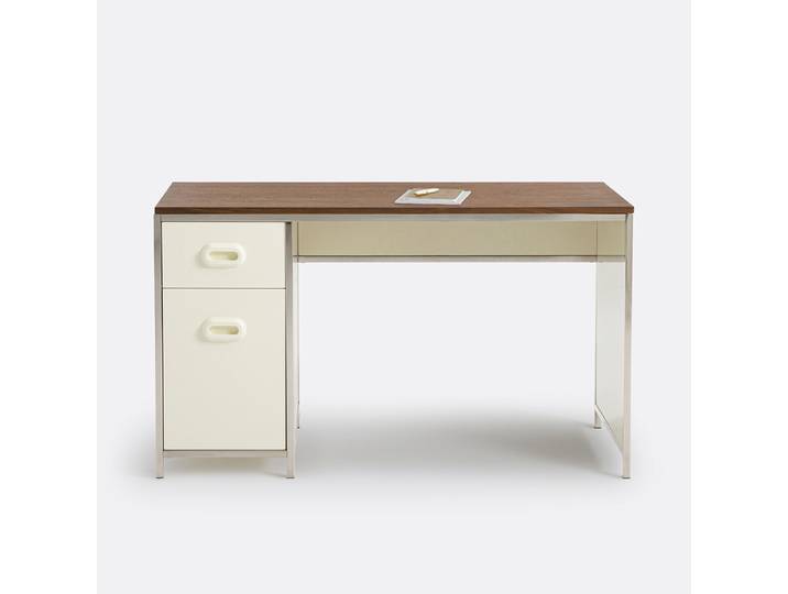 LA REDOUTE Bureau vintage, Cooven Beige Ecru,Plaqué Noyer