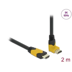 Delock High Speed HDMI Kabel Stecker gerade zu Stecker 90° oben gewinkelt 2 m