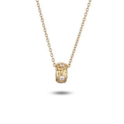Kette mit Anhänger ELLI "Halskette Rund Zirkonia Weiß 925 Sterling Silber" Gr. 40, gold, Halsketten, Damen, Silber 925 (Sterlingsilber)