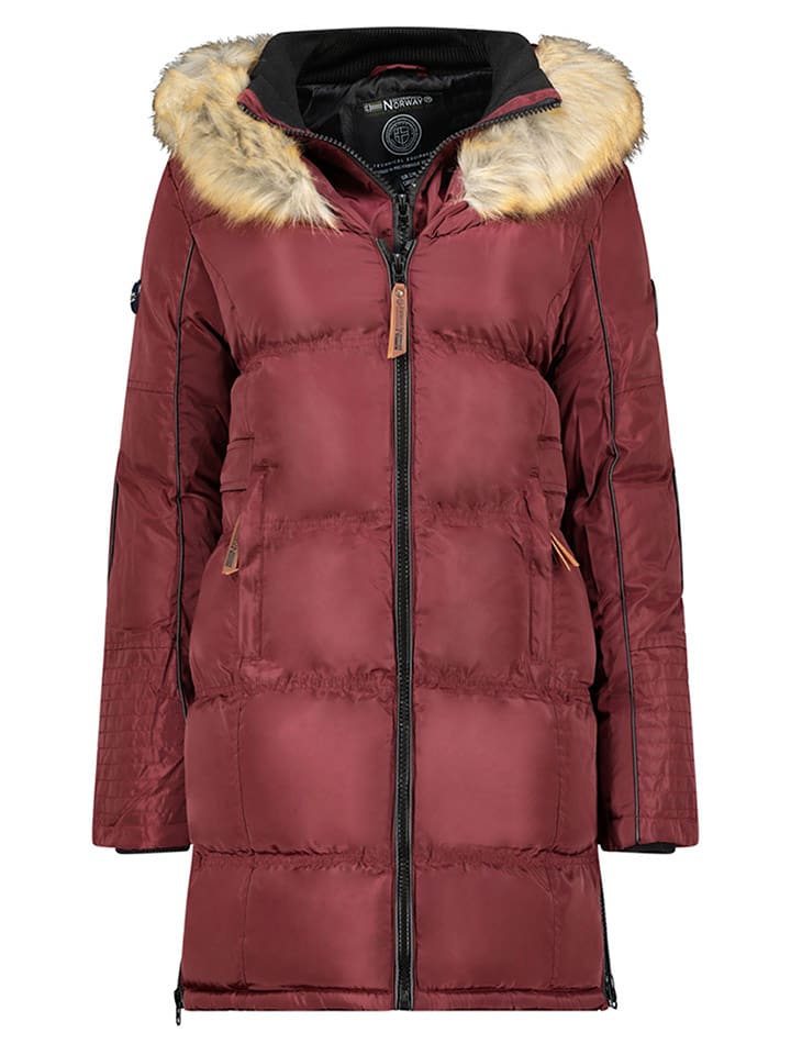 Geographical Norway Steppmantel "Beautiful" in Bordeaux - S