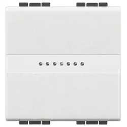 BTicino N4053M2AN LivingLight Aus/Wechsel. Schalter Axial 2M mit Wippe SL Weiß