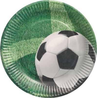Papstar Pappteller „Football“, rund, Ø 230 mm, mehrfarbig bedruckt, 10 Stück