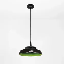 Zafferano Circus Black LED-Pendelleuchte, handgefertigter Keramikdiffusor, grüne Oberfläche, 8 W, 3000 K, Durchmesser 24 cm, vielseitige Montagemöglichkeiten
