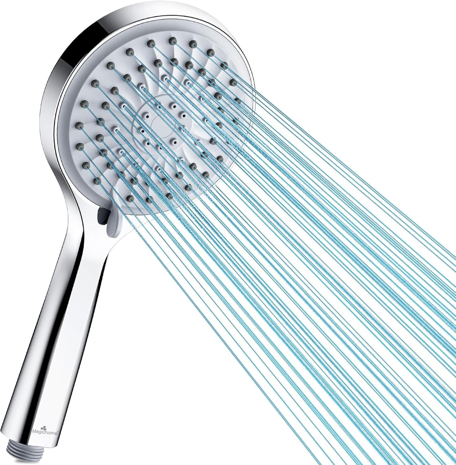 Universele hogedruk handdouche met 5 verstelbare douchestralen voor lage waterdruk