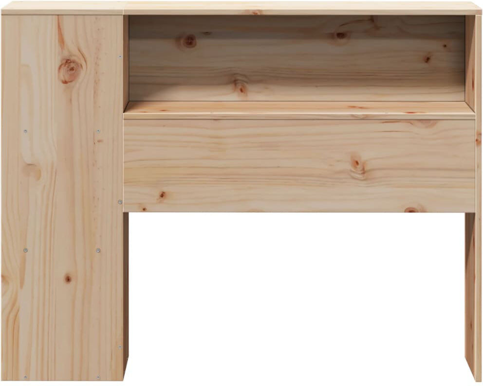 vidaXL Solid Wood Headboard Natural Small Single (2'6)