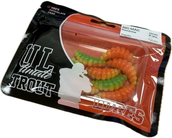 lystfisk.dk Ultimate Trout Lures - Big Mag - Hvidløg-Rainbow