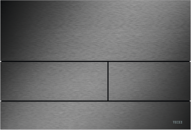 TECEsquare II Metall WC-Betätigungsplatte 9240846 Chrom schwarz gebürstet (mit Anti-Fingerprint)