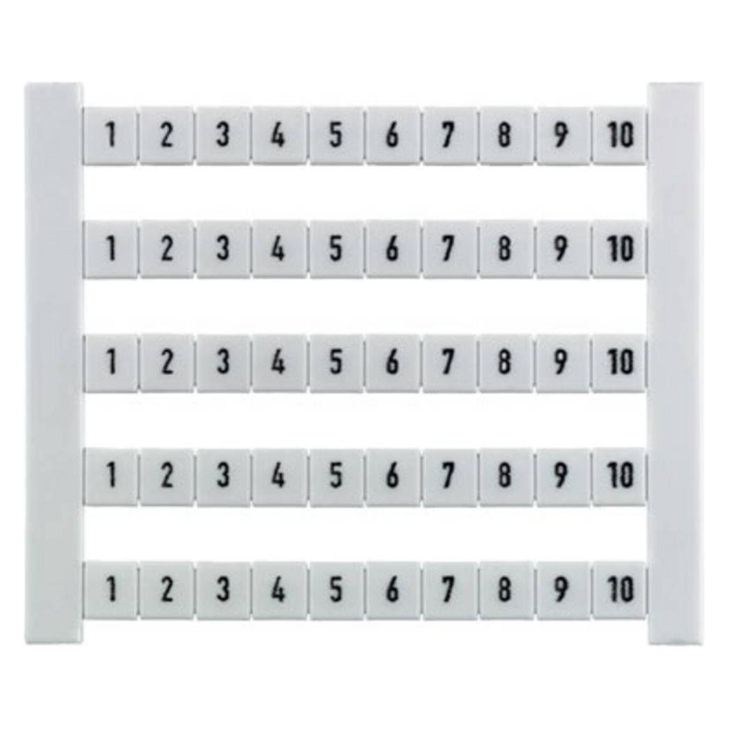 Weidmüller Klemmenmarkierung ws RM=6mm 1-10 vert 0133360001 (133360001)