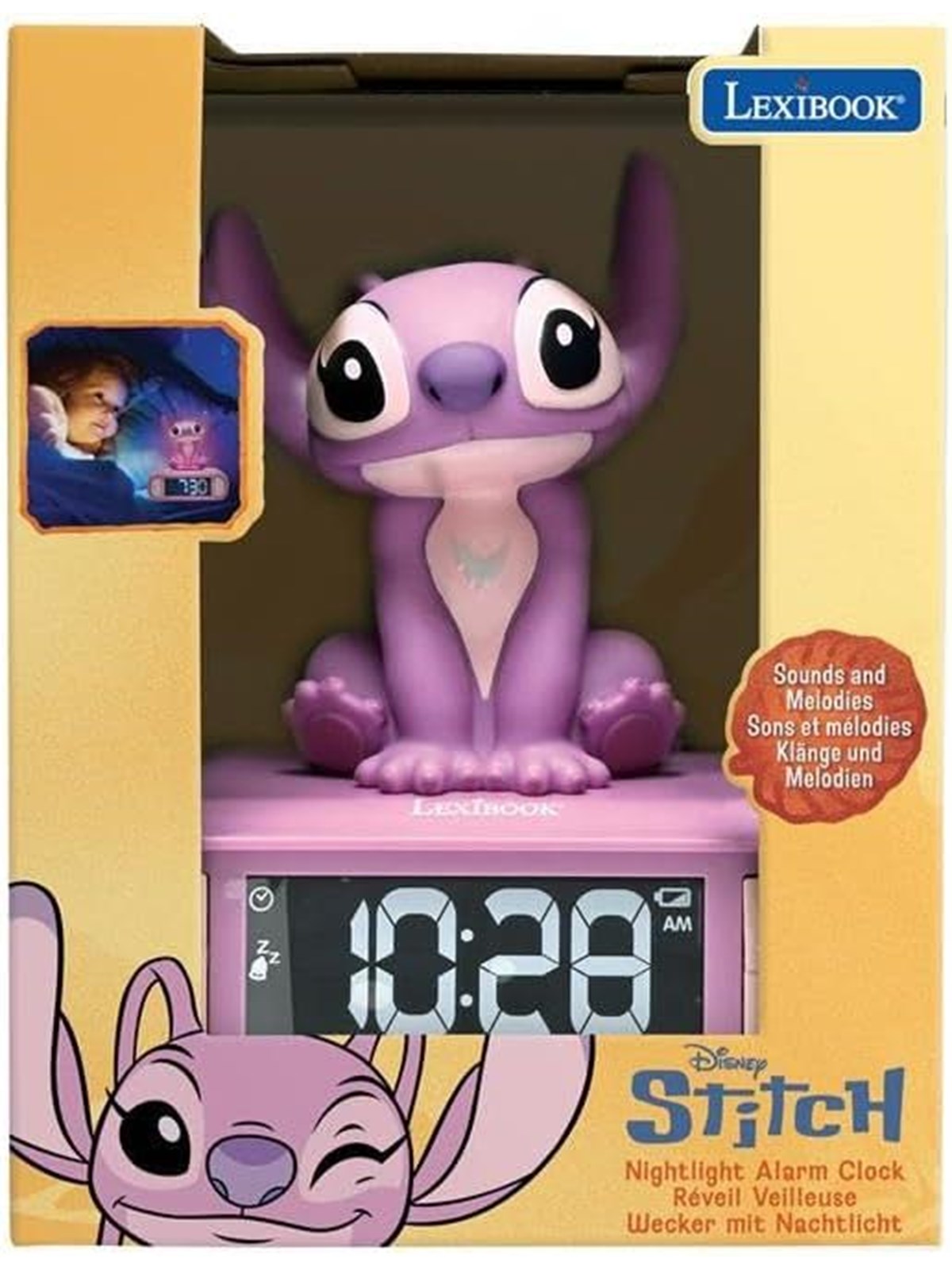 Stitch Angel Night light Alarm Clock