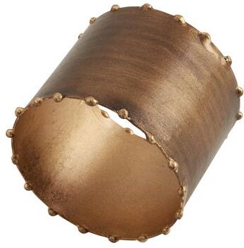 Saro Lifestyle Dot Rim Iron Napkin Rings (Set of 4)