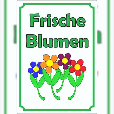 HB-Druck Werbeaufkleber Aufkleber Blumen Hochkant A1 (594x841mm)