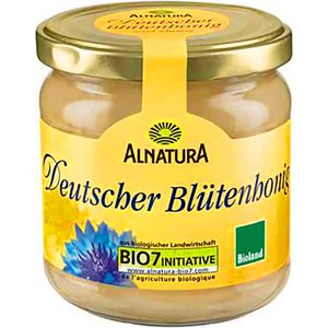 Alnatura Honig Deutscher Blütenhonig aus Deutschland, BIO, cremig, im Glas, 500 g