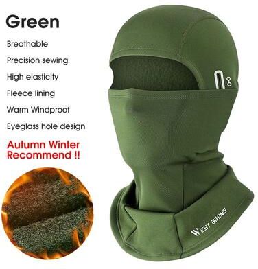 Uplift Treasures WEST BIKING Winter Fleece Balaclava Windproof Thermal Face Mask w343 Army Green