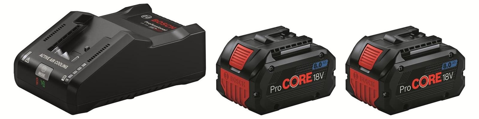 Bosch Startpakket met 2 x ProCORE 18V 8.0Ah accu's en GAL 18V-160 acculader