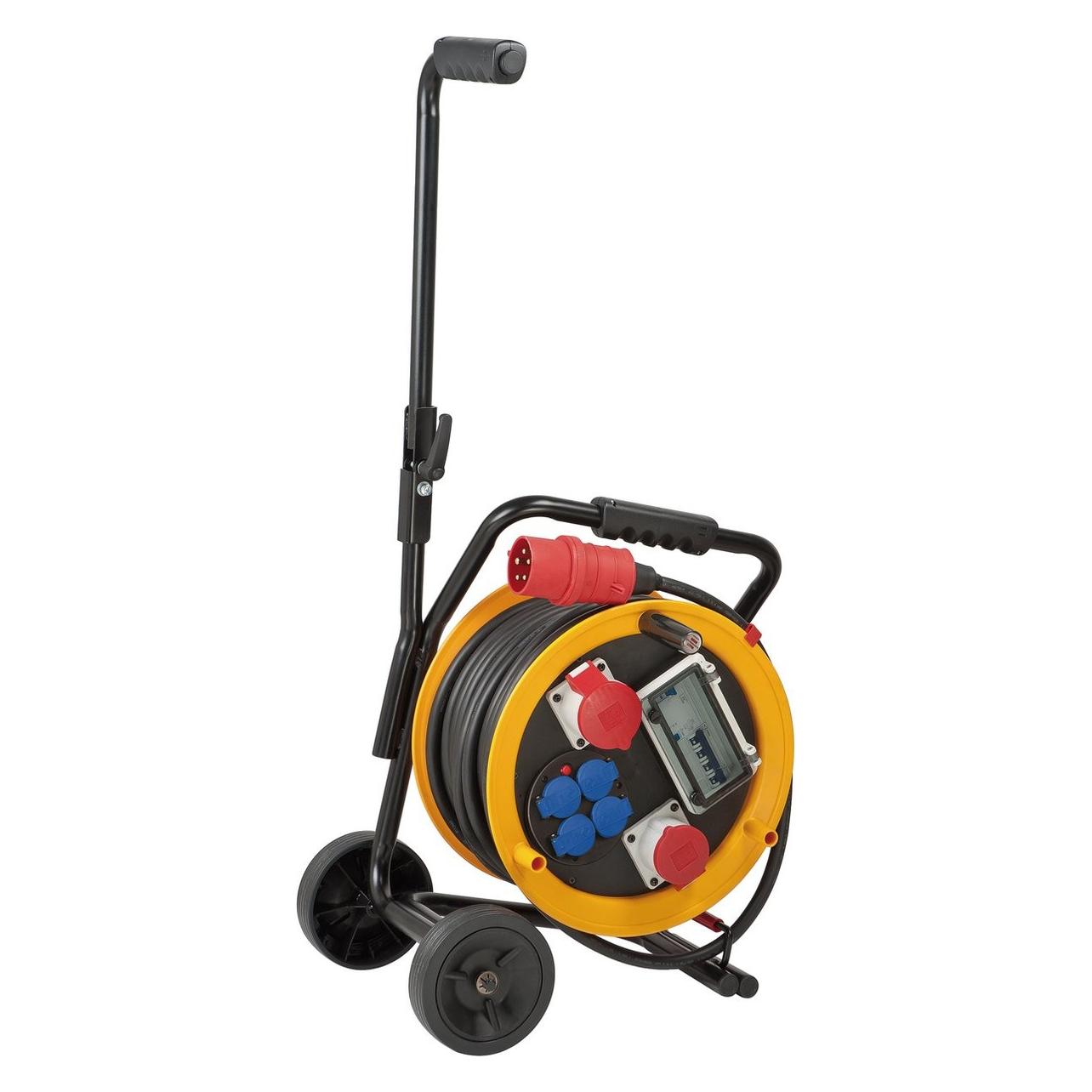 Brennenstuhl Brobusta CEE 2 FI IP44 kabelhaspel voor nijverheid/bouw op wagen 30m H07RN-F 5G4,0 *FR* (30 m, 4 mm²) (47631119)