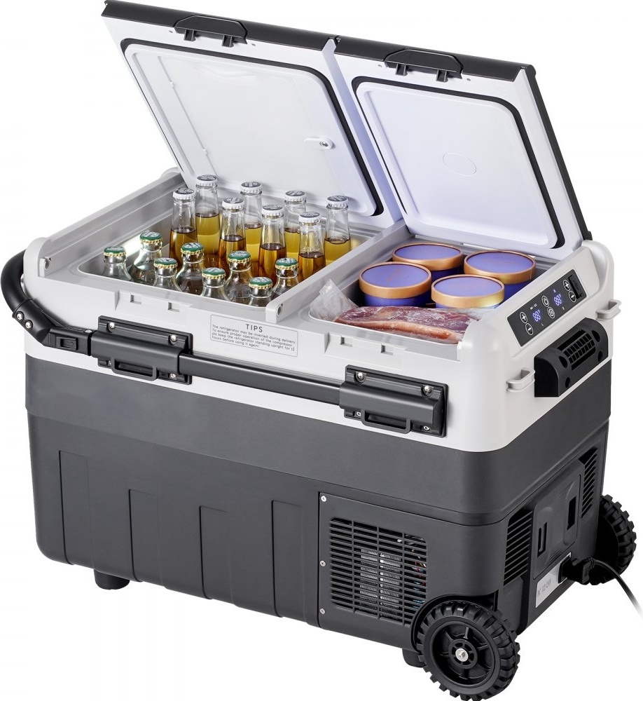 Tragbarer Kühlschrank für Autos mit Gefrierfach - 40L Kompressor Kühlbox - Dual Zone Kühlung - Ideal für Reisen und Camping