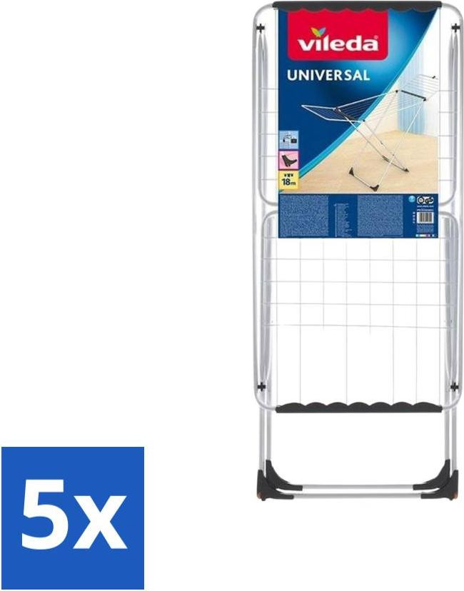 Vileda Universal Wasrek met X-voet en 18 meter drooglengte - 5 stuks