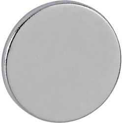 Maul Neodym Magnet (Ø x H) 10 mm x 1 mm Scheibe Silber 10 St. 6166196