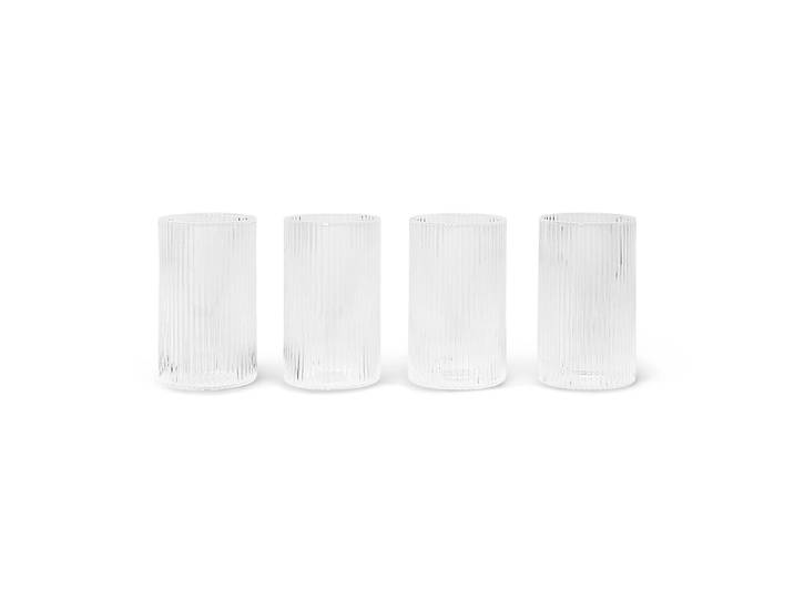 Ferm Living Verrines Ripple 14 cl Lot de 4 Clear