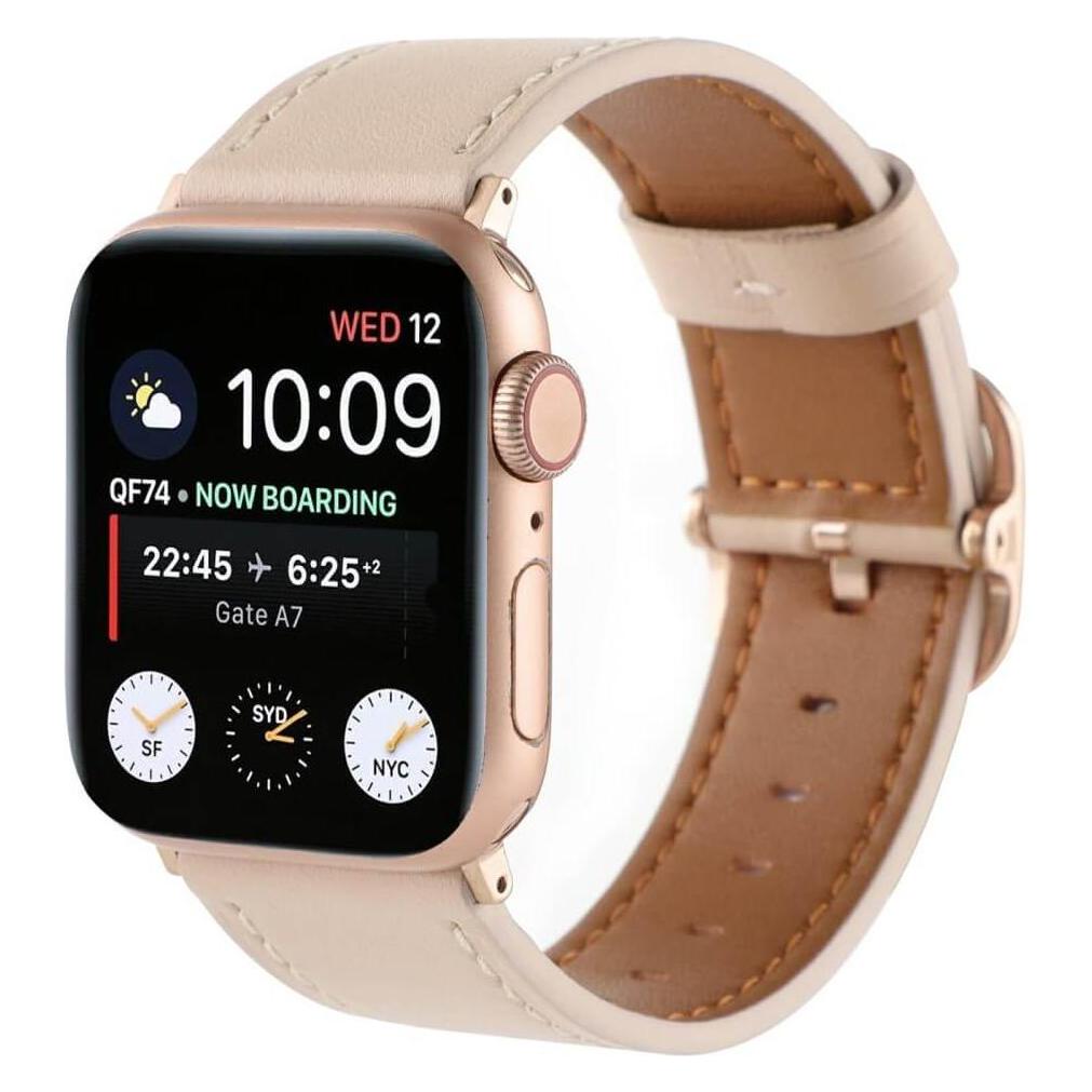Cover-Discount Apple Watch 44/45/46/49mm - Ersatzband Armband Leder (Leder) (49737544)