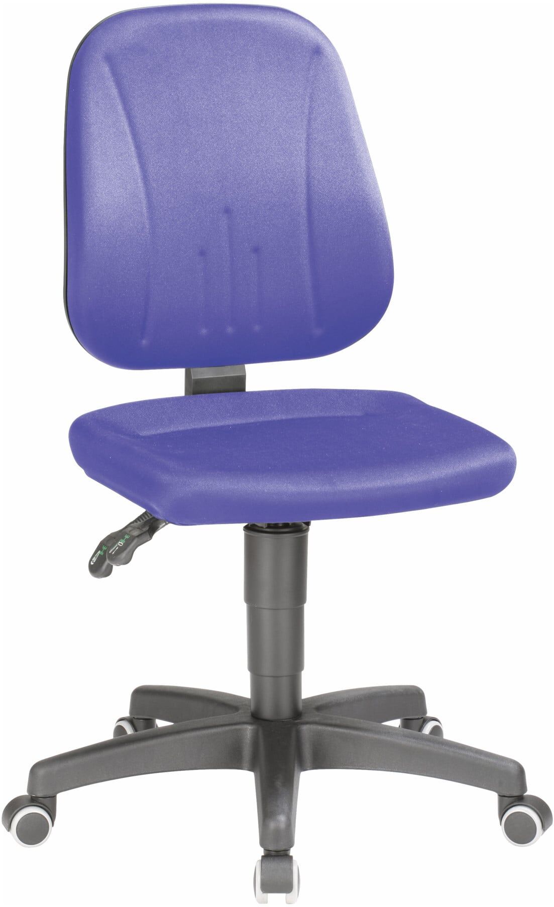 bimos Arbeitsdrehstuhl Unitec mit Rollen und Stoff blau Sitzhöhe 440-620 mm (9653-CI02)