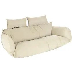 Home Deluxe Polyrattan Hängesessel Kissen TWIN - Creme