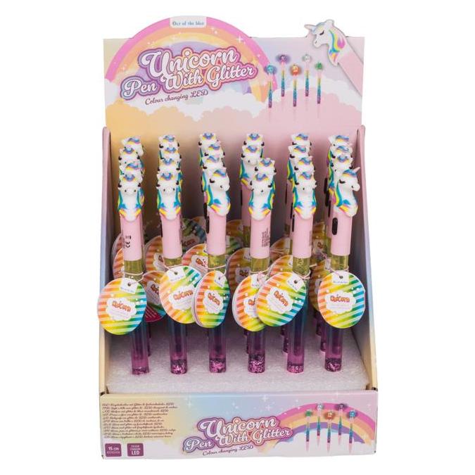 Out of the blue Ootb - Kugelschreiber Einhorn mit Glitter und LED (1x) (29/2803)