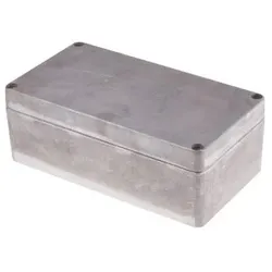 RS PRO Aluminium Enclosure, Nat, 220x120x81mm (Gehäuse), Elektronikzubehör + Gehäuse, Silber