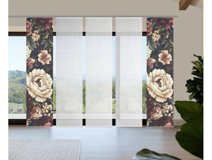 Schiebevorhang Lazlo 60 x 260 x 1cm Multicolor 5er Set