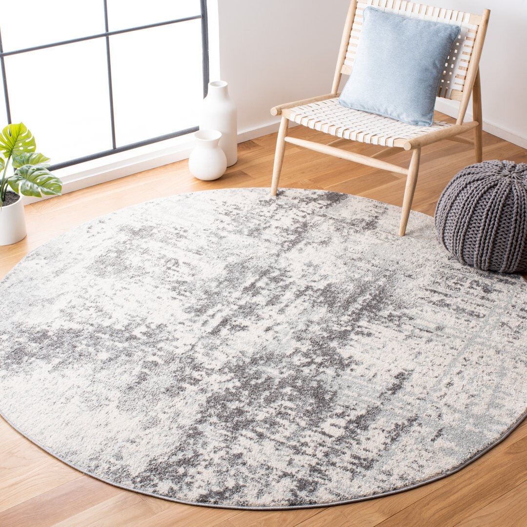 Ivy Bronx Suzann Ivory Rug Round 201 cm