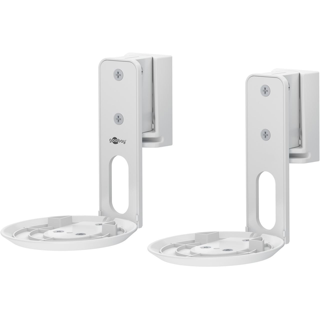 goobay Lautsprecher-Wandhalterung Modern Era 1 Flex weiß