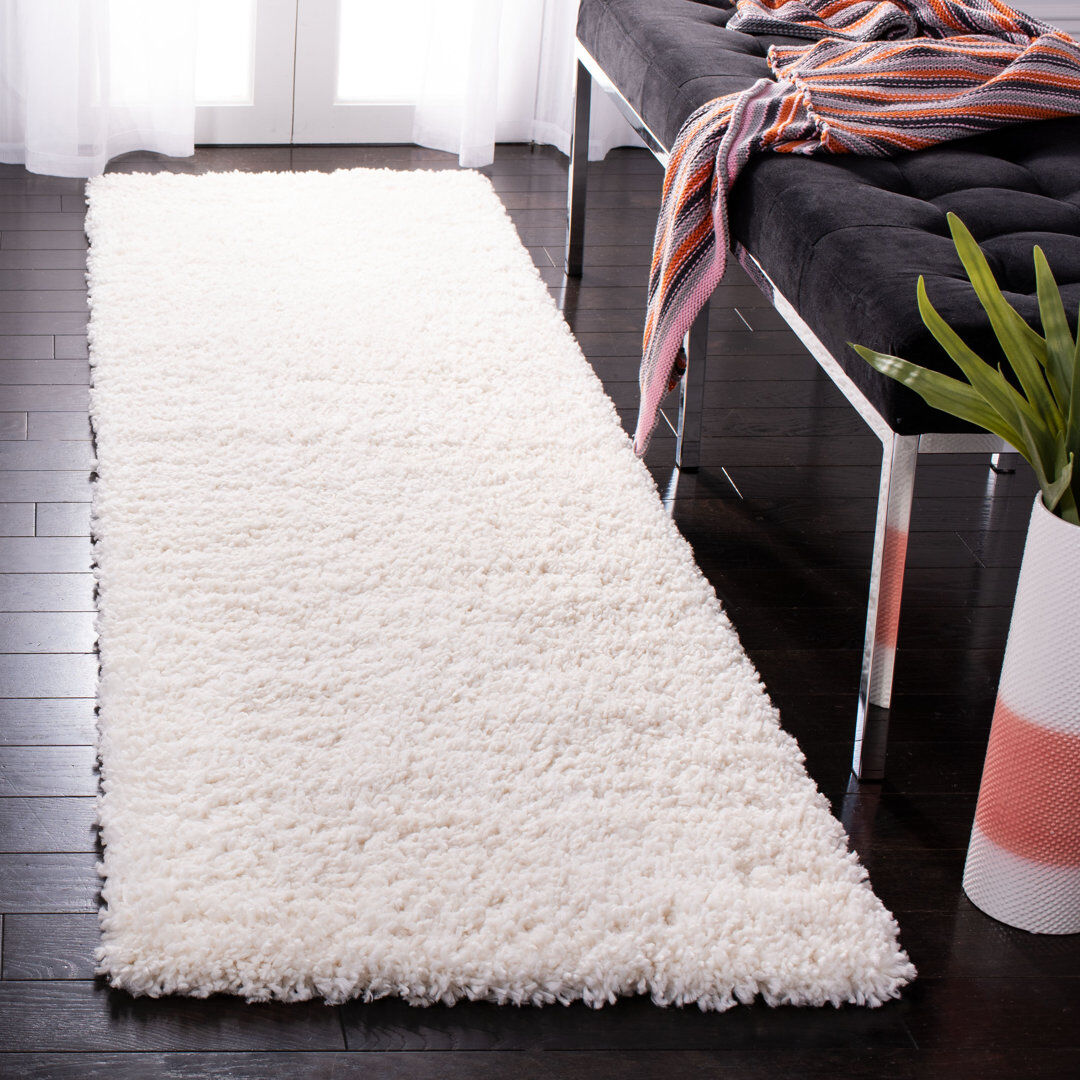 Ebern Designs Aubreana Area Rug Ivory Runner 69 x 244 cm