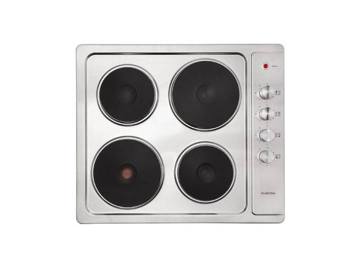 Klarstein Elektro-Kochfeld Appetito 4 Elektrokochfeld 4 Platten 5500W 6 Stufen Edelstahl Regler 10035702, Glaskeramik-Kochfeld 4 Zonen 5500W mit Drehregler & Restwärme