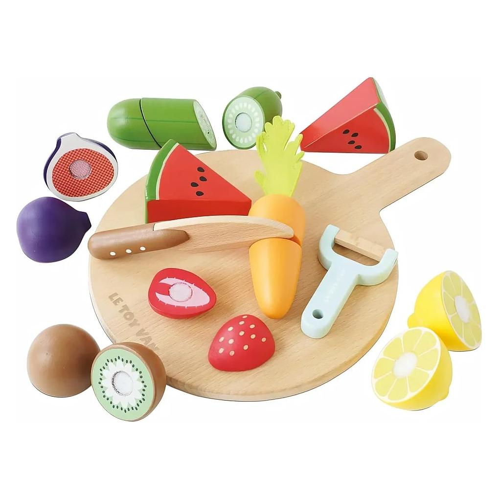 Le Toy Van Schneidebrett mit Superfood / Chopping Board & Super Food (TV355)