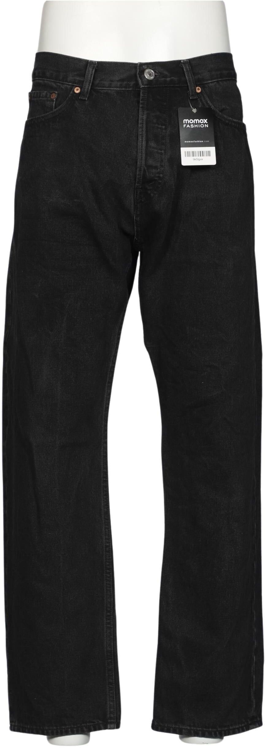 Weekday Herren Jeans, Schwarz, Gr. W31, Baumwolle - Second Hand