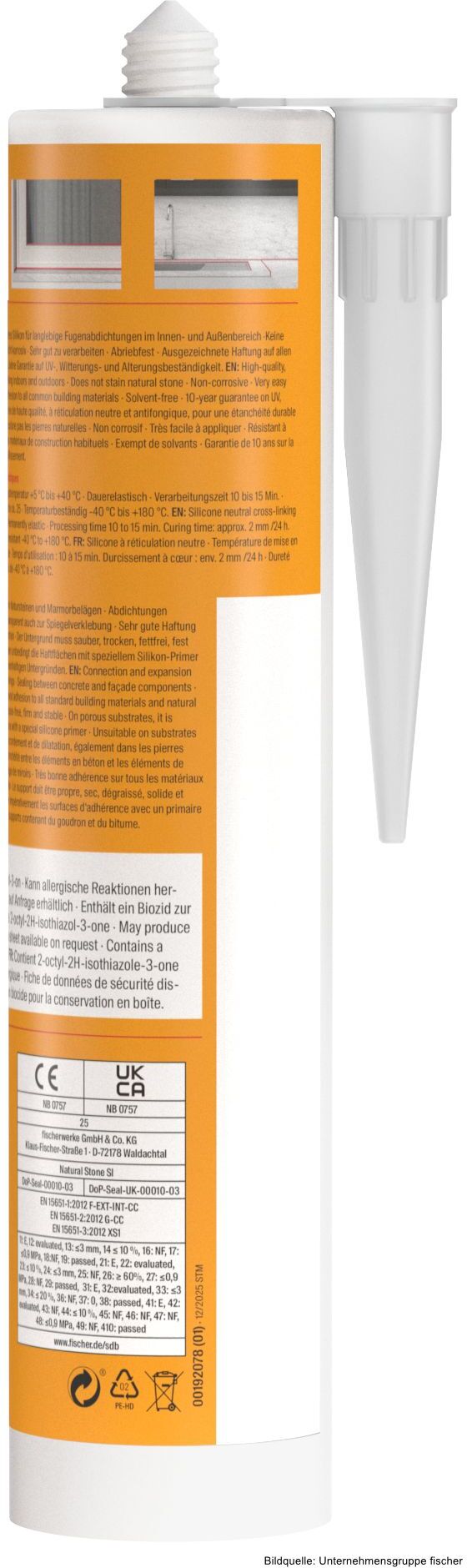 fischerwerke fischer Natursteinsilikon Natural Stone, transparent, 310 ml