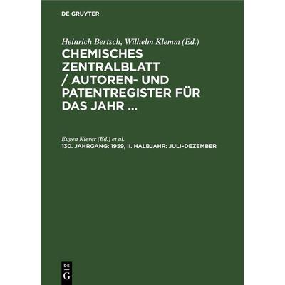 1959, II. Halbjahr: Juli–Dezember, Gebundene Ausgabe von , De Gruyter, 978-3-11-255249-0