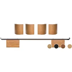 Hasena Oak-Line Füsse Airo 90 cm / Nussbaum, geölt