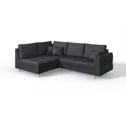 ECKSOFA Lorine Mikrofaser Anthrazit