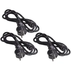 Stromkabel für Lichterketten Ersatzkabel 1,5 Meter Ersatzkabel für Lichterkette Außen, schwarz, IP44, 150 cm, 3er Set
