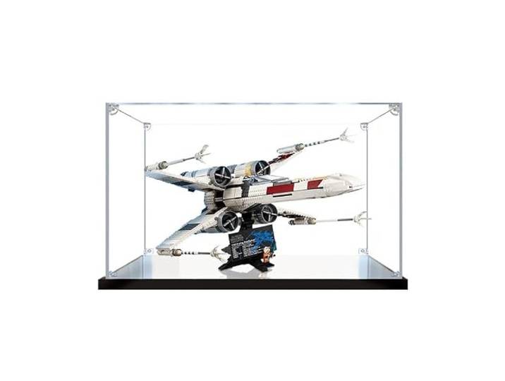 Acryl-Vitrine für L-e-g-o 75355 X-Wing Starfighter Bausatz, staubdichte Vitrine, nur Vitrine(2mm-1)