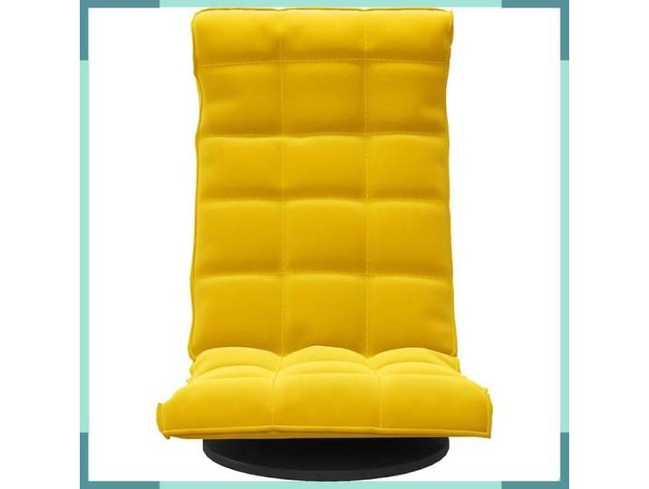 Chaise de sol pivotante - 336571 - Jaune velours - Pliable - Assise 54x45 cm