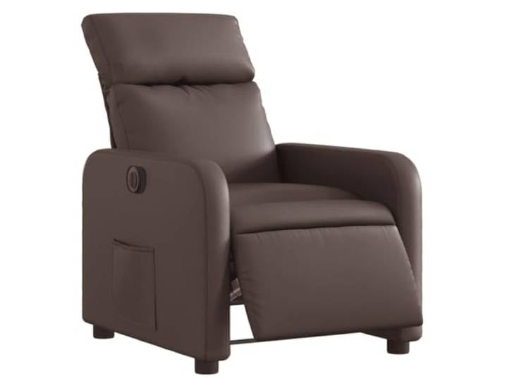 vidaXL Elektrischer Relaxsessel Braun Kunstleder