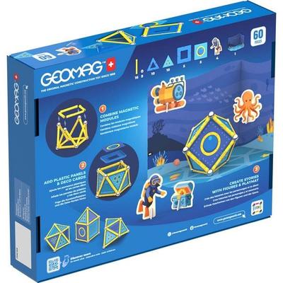 Geomag 54230 - Magnetic 501 Stories Ocean Discovery, 60-teilig, Kunststoff, Magnet-Stapelspielzeug