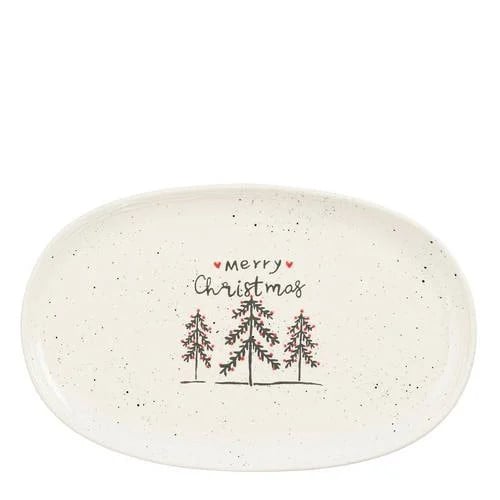 Mica Decorations kerst serveerbord Mateo B/D/H: 39 x 24,5 x 2,5 cm