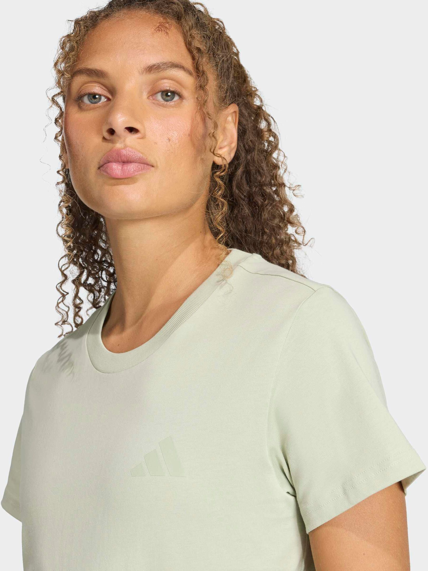 Funktionsshirt ADIDAS TERREX "MOUNTAIN GRAFIK", Damen, Gr. XS, beige (halo grün), Obermaterial: 100% Baumwolle, Rundhals, Shirts Funktionsshirt halo grün XS