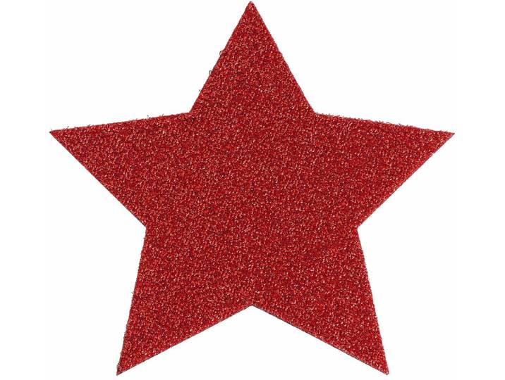Platzset Stern, Weihnachtsdeko , rot, B:16,5cm H:3mm L:16,5cm, PRIMAFLOR-IDEEN IN TEXTIL, Platzsets, Platzset, ideal als Untersetzer oder Tischdeko, Grösse 16,5 cm